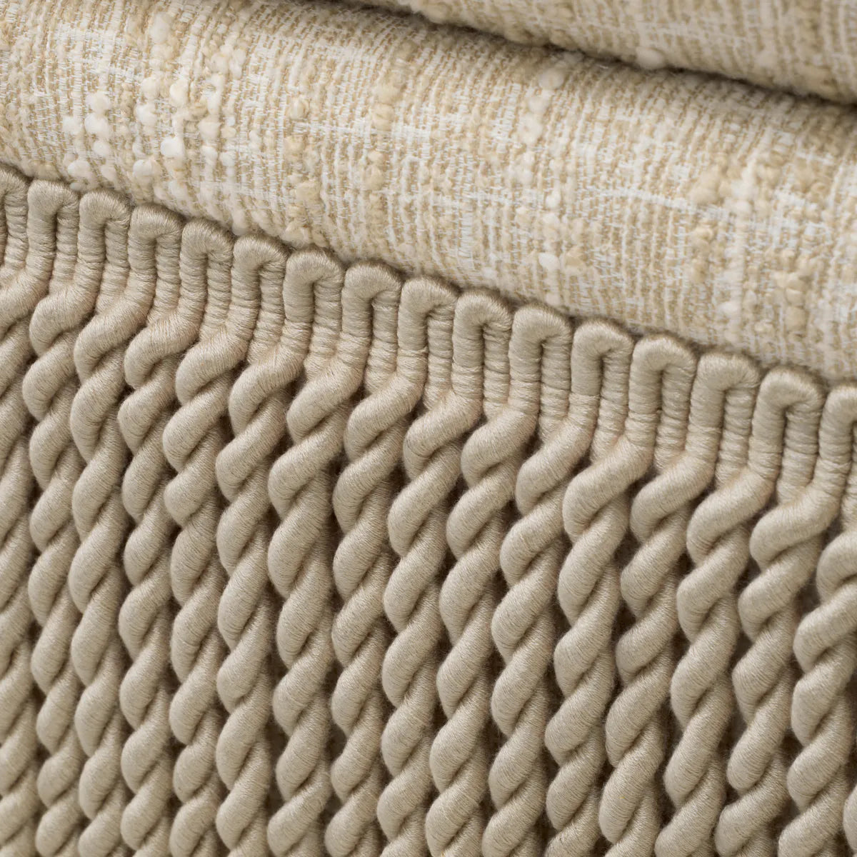 Boucle Tufted Fringe Stool Dorantes | Eichholtz Miami