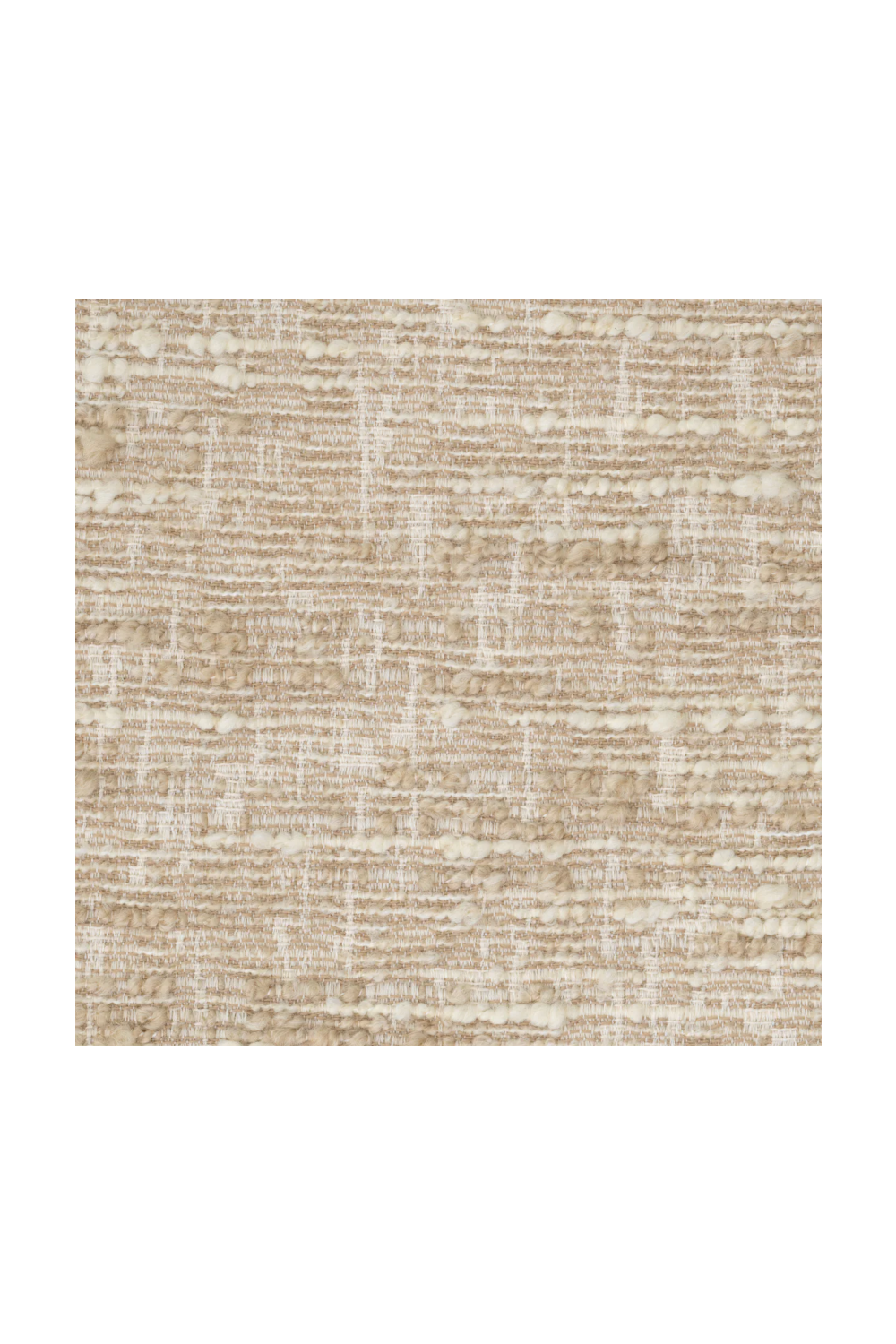 Cream Boucle Tufted Fringe Stool | Eichholtz Dorantes | Eichholtzmiami.com