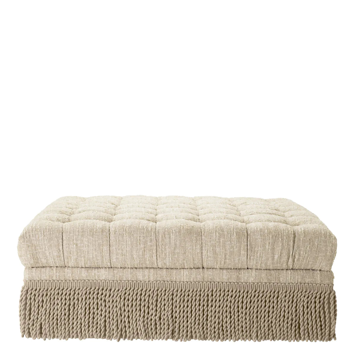 Boucle Tufted Fringe Ottoman Dorantes | Eichholtz Miami