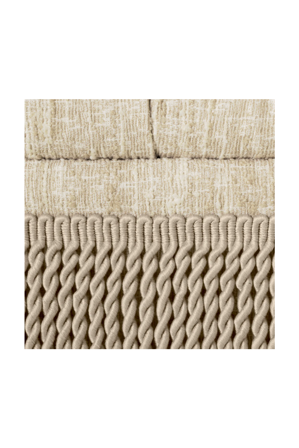Boucle Tufted Fringe Ottoman Dorantes | Eichholtz Miami