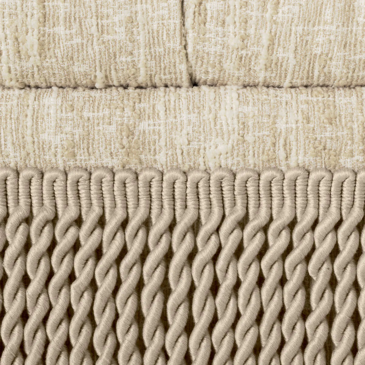 Boucle Tufted Fringe Ottoman Dorantes | Eichholtz Miami