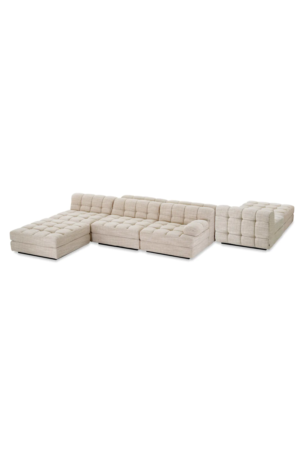 Sand Channeled Modular Sofa Dean | Eichholtz Miami