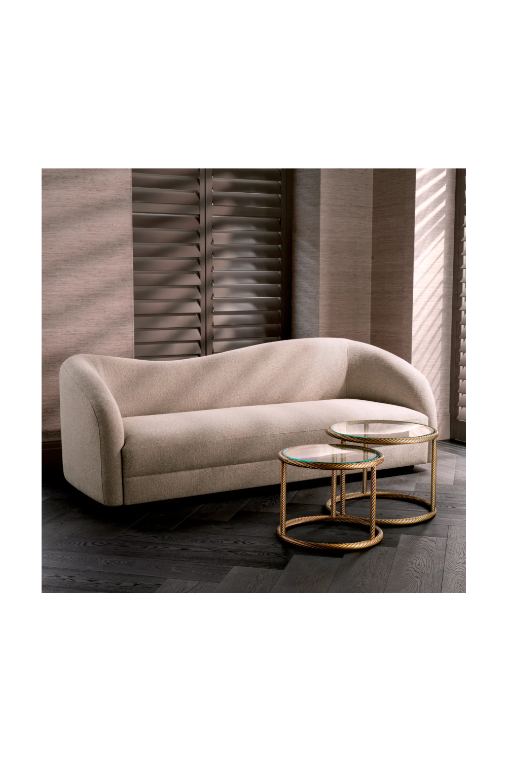 Greige Curved Sofa Divisadero | Eichholtz Miami