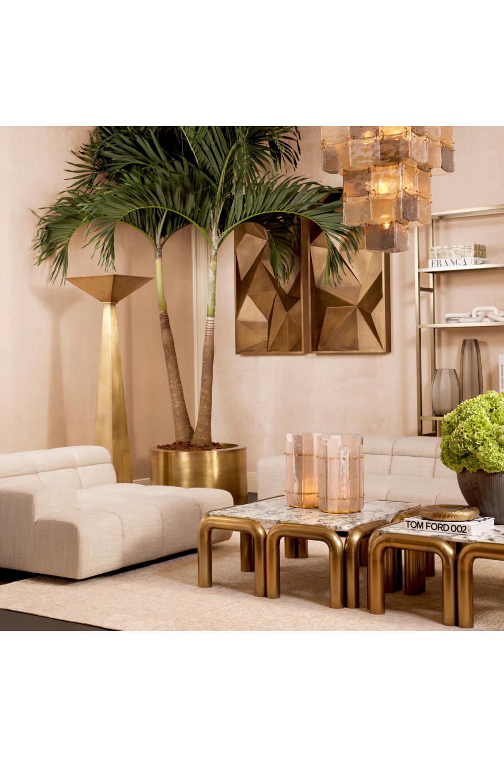 Grid-Tufted Modular Sofa Hunter | Eichholtz Miami