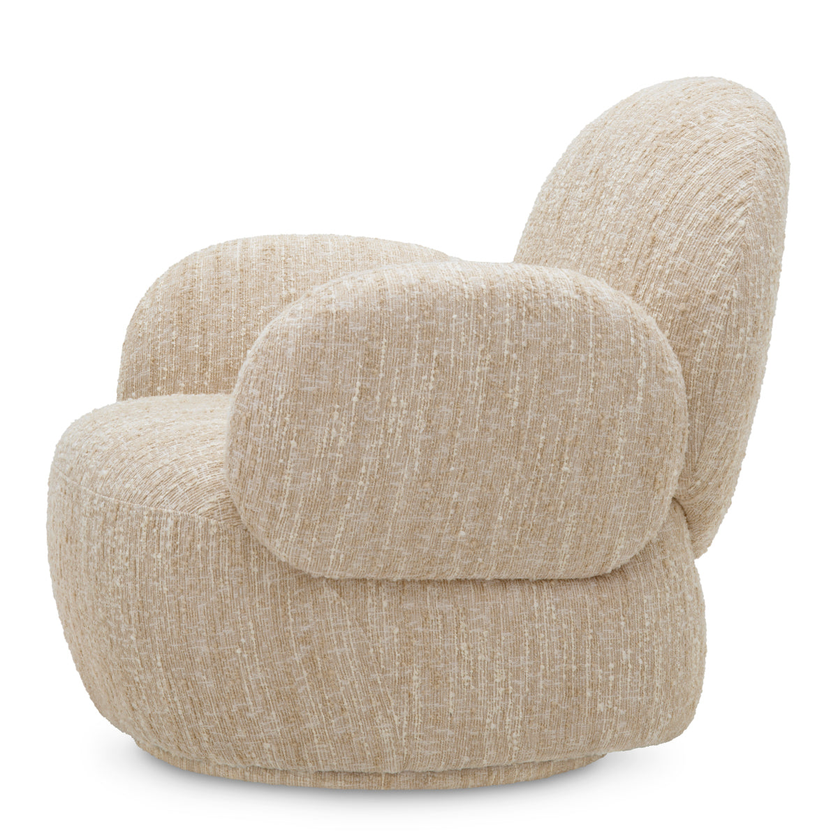 Boucle Cream Swivel Chair Madrone | Eichholtz Miami