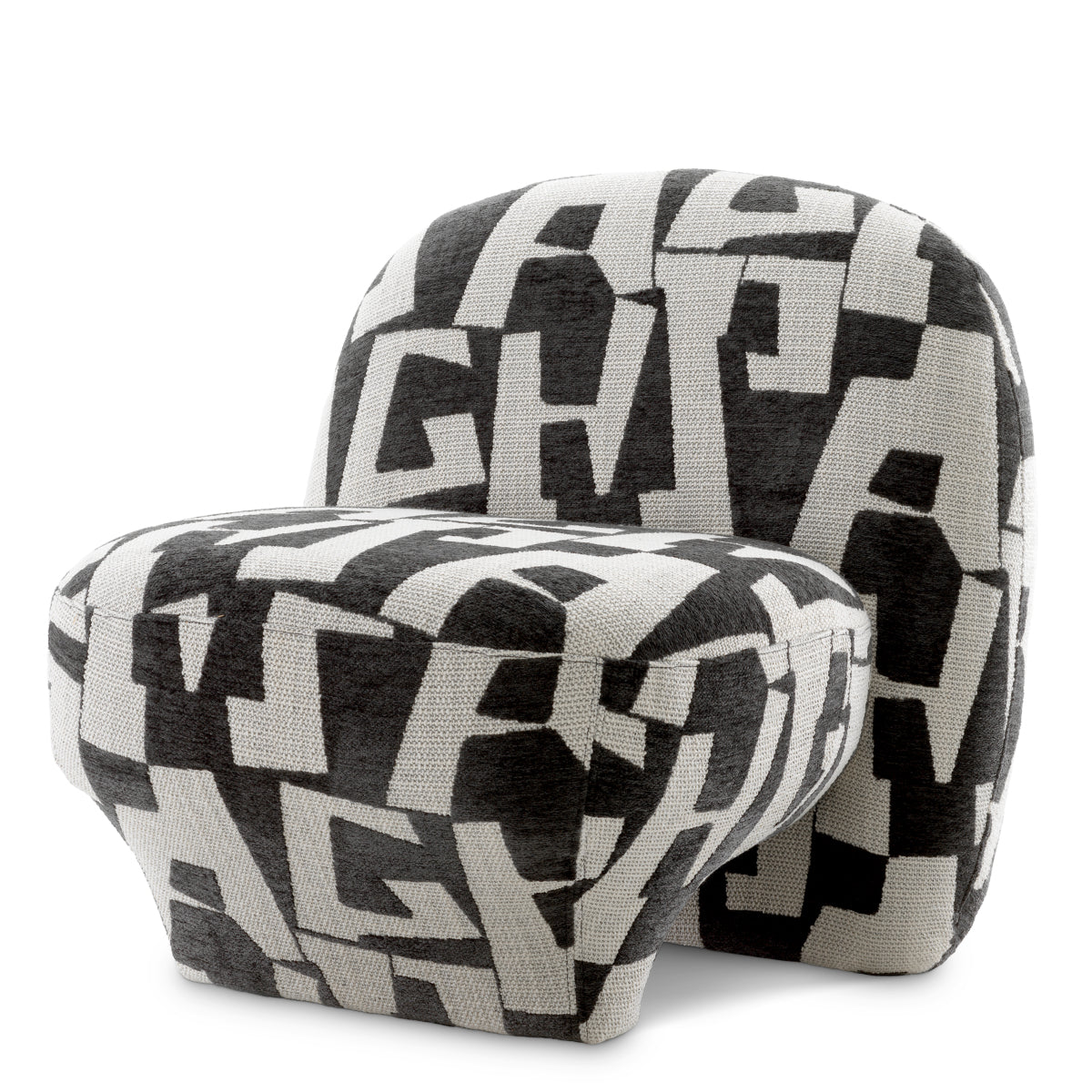 Upholstered Black Accent Chair Lugo | Eichholtz Miami