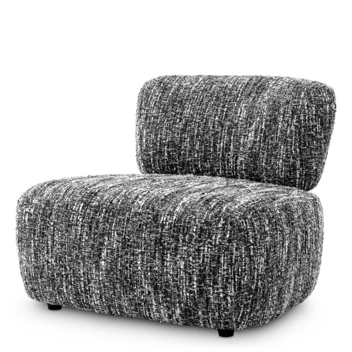 Black Boucle Lounge Chair Leon | Eichholtz Miami