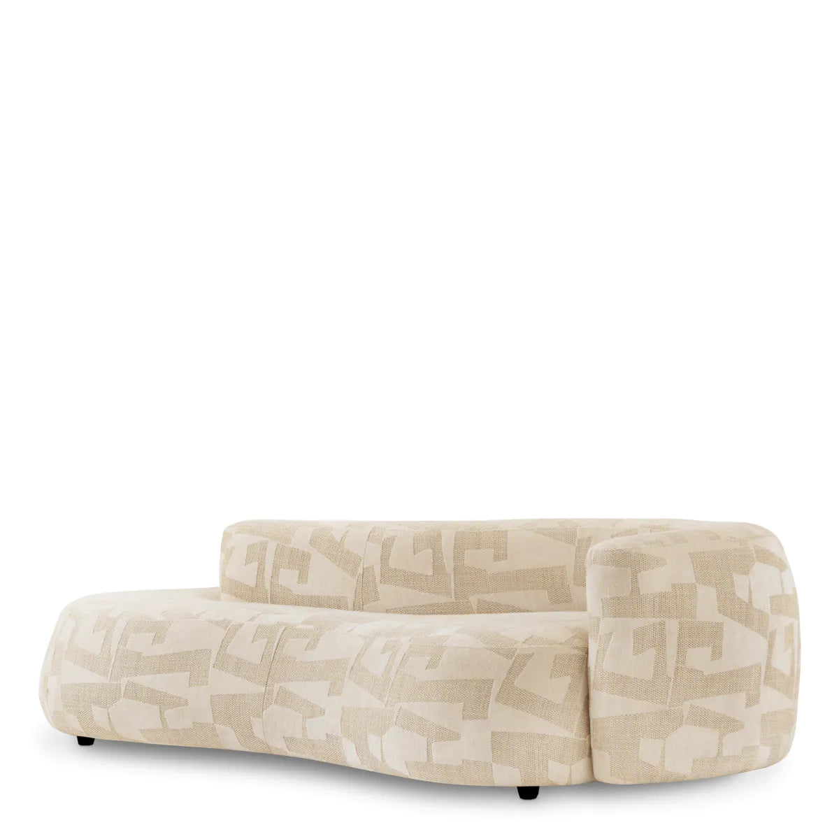 Geometric Pattern Curved Sofa Julita