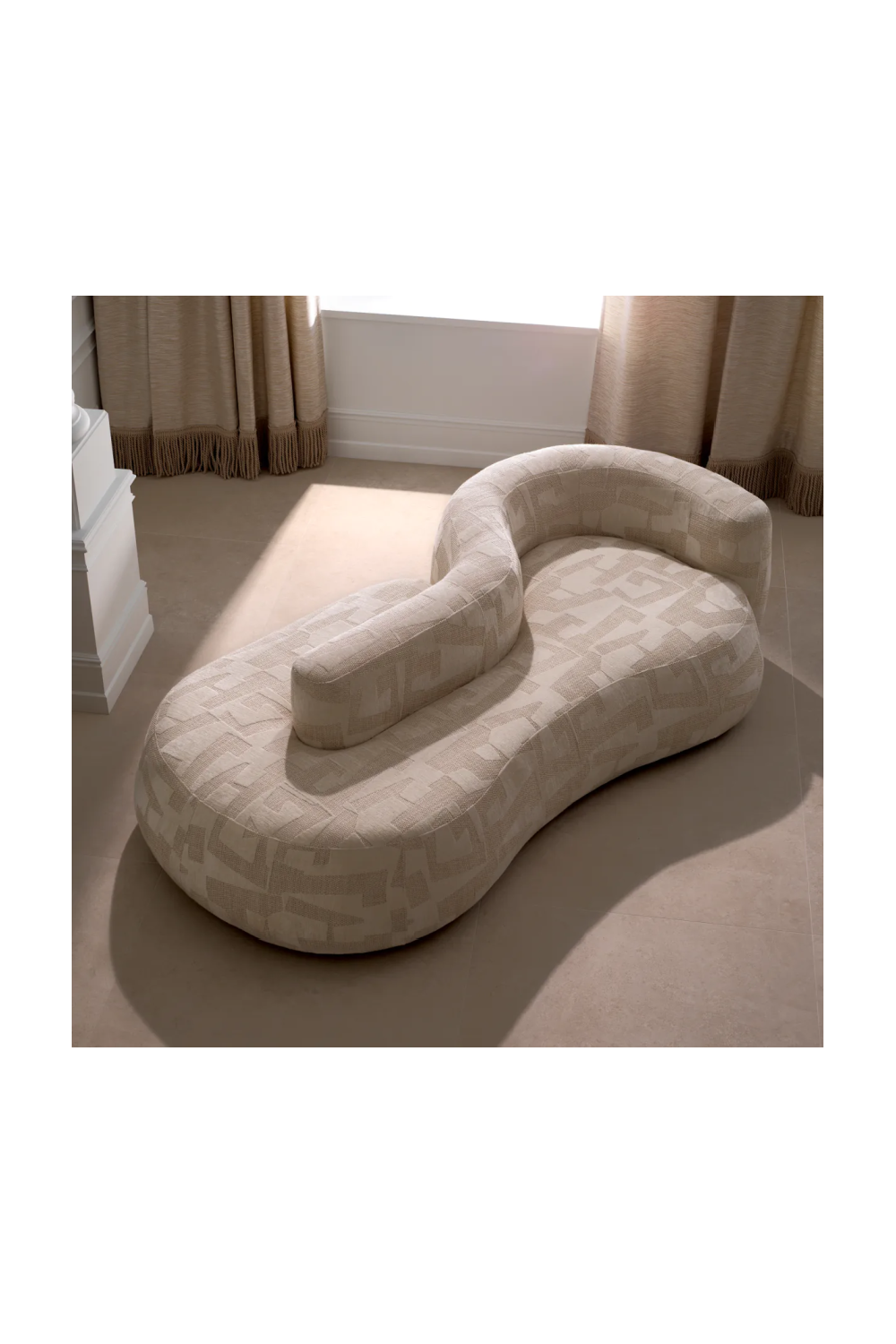 Geometric Pattern Curved Sofa Julita | Eichholtz Miami