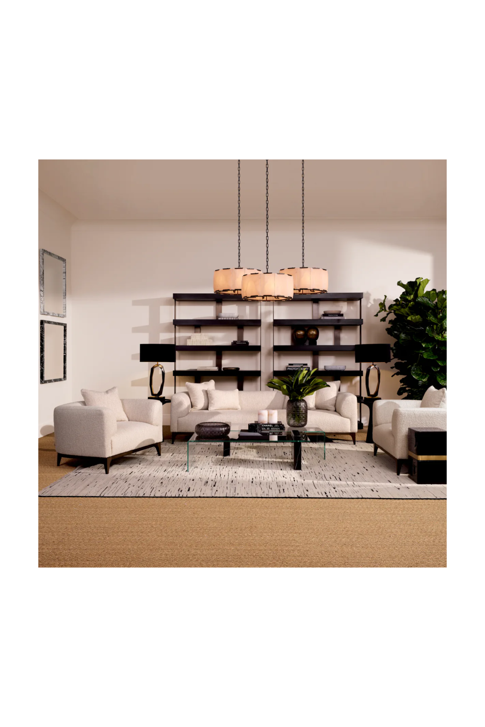 Chalk Boucle Sofa Brannan | Eichholtz Miami