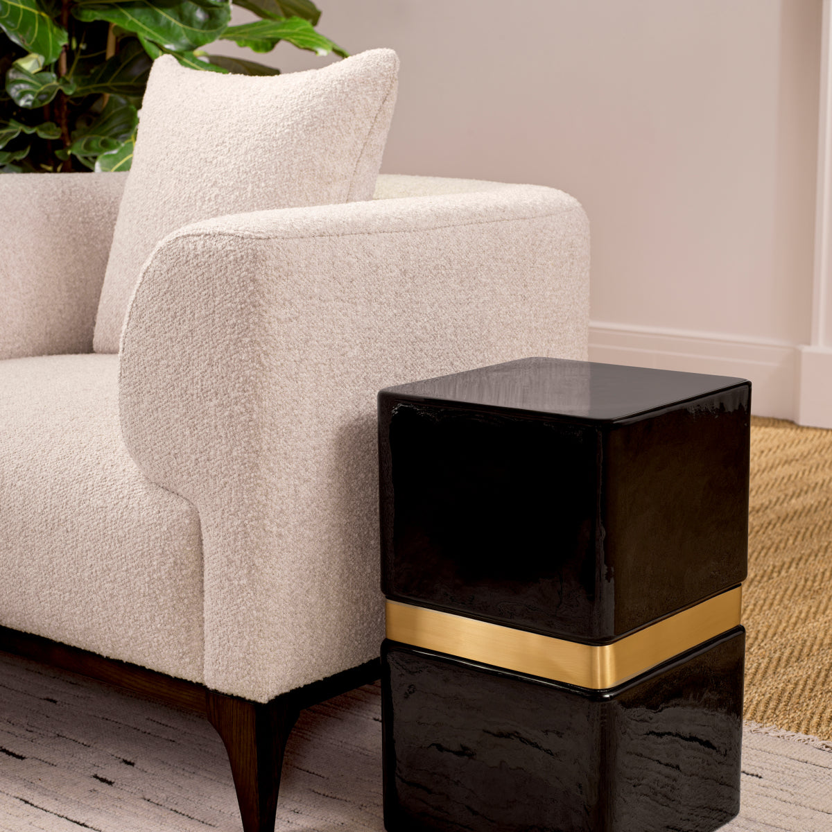 Chalk Boucle Accent Chair Brannan | Eichholtz Miami