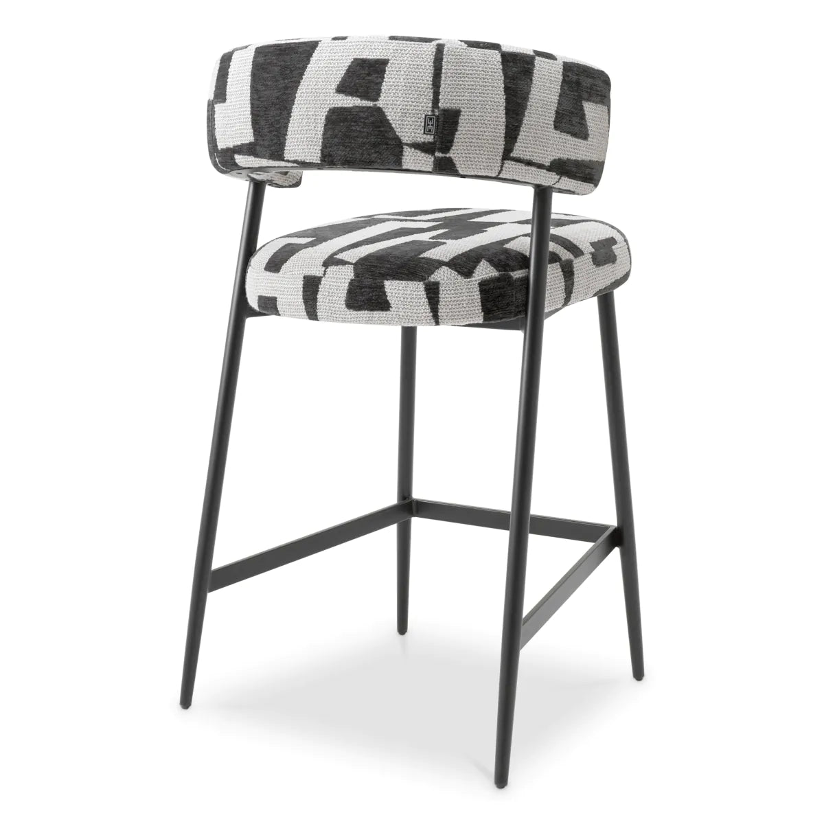 Brooklyn Black Counter Stool Folsom | Eichholtz Miami