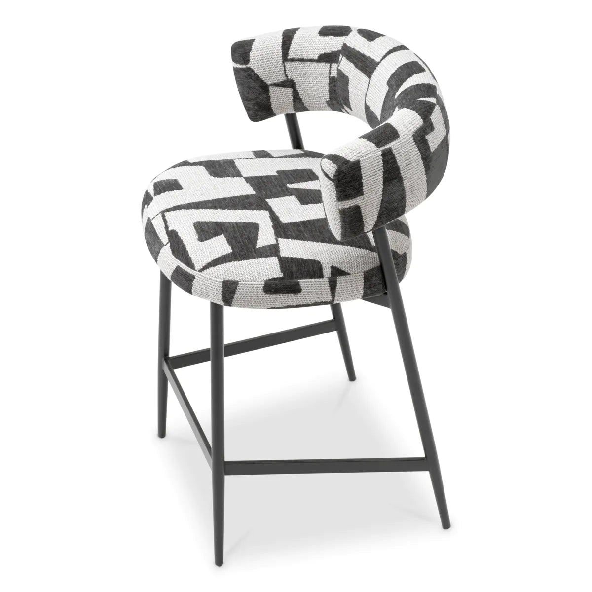 Brooklyn Black Counter Stool Folsom | Eichholtz Miami