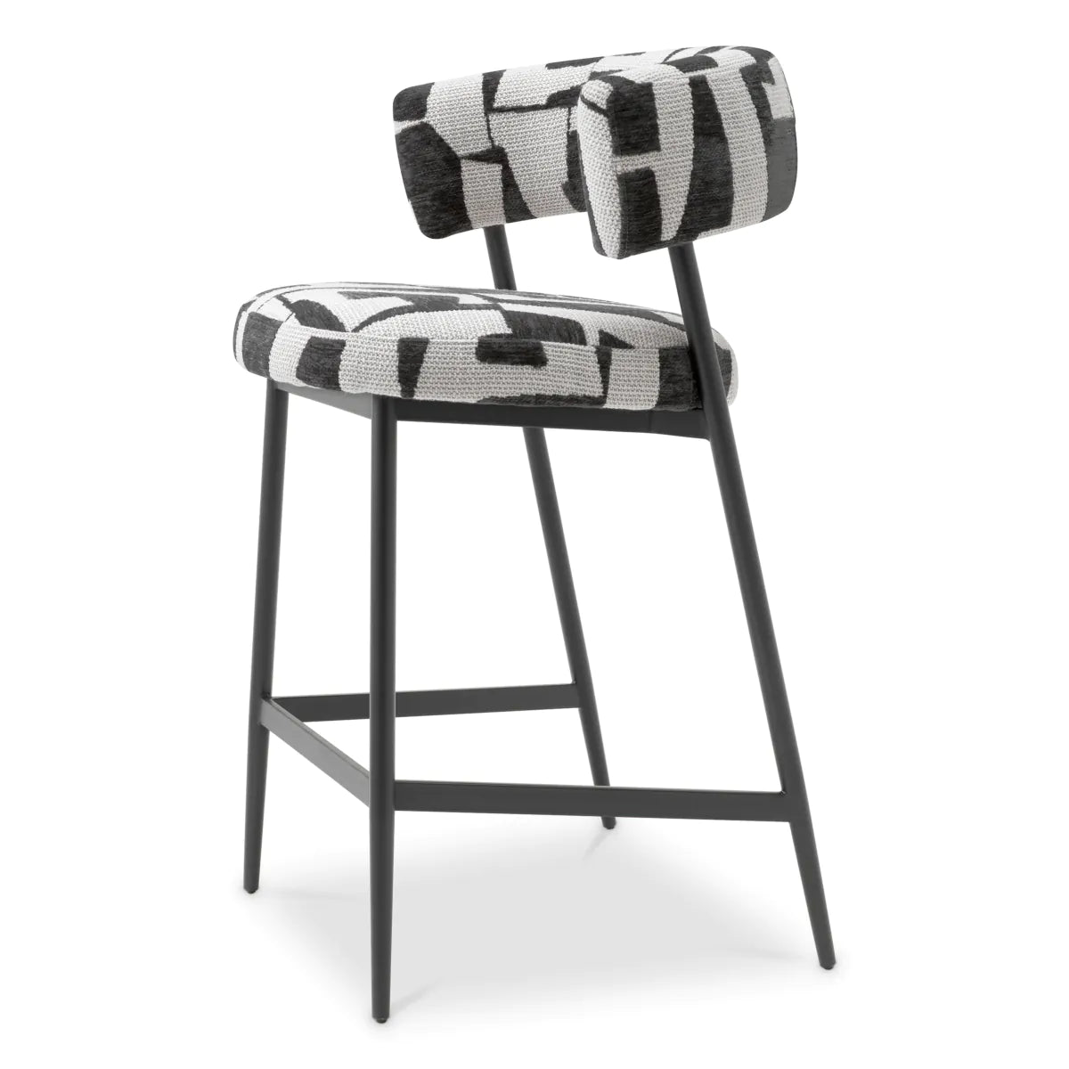 Brooklyn Black Counter Stool Folsom | Eichholtz Miami