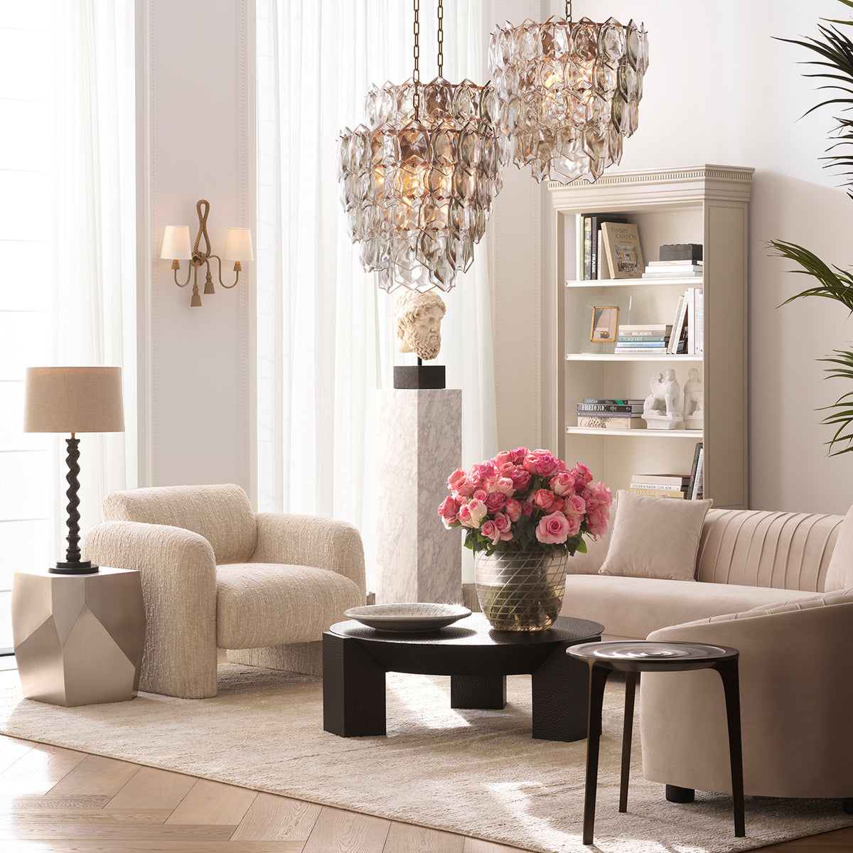 Bouclé Cream Chair Vesper | Eichholtz Miami