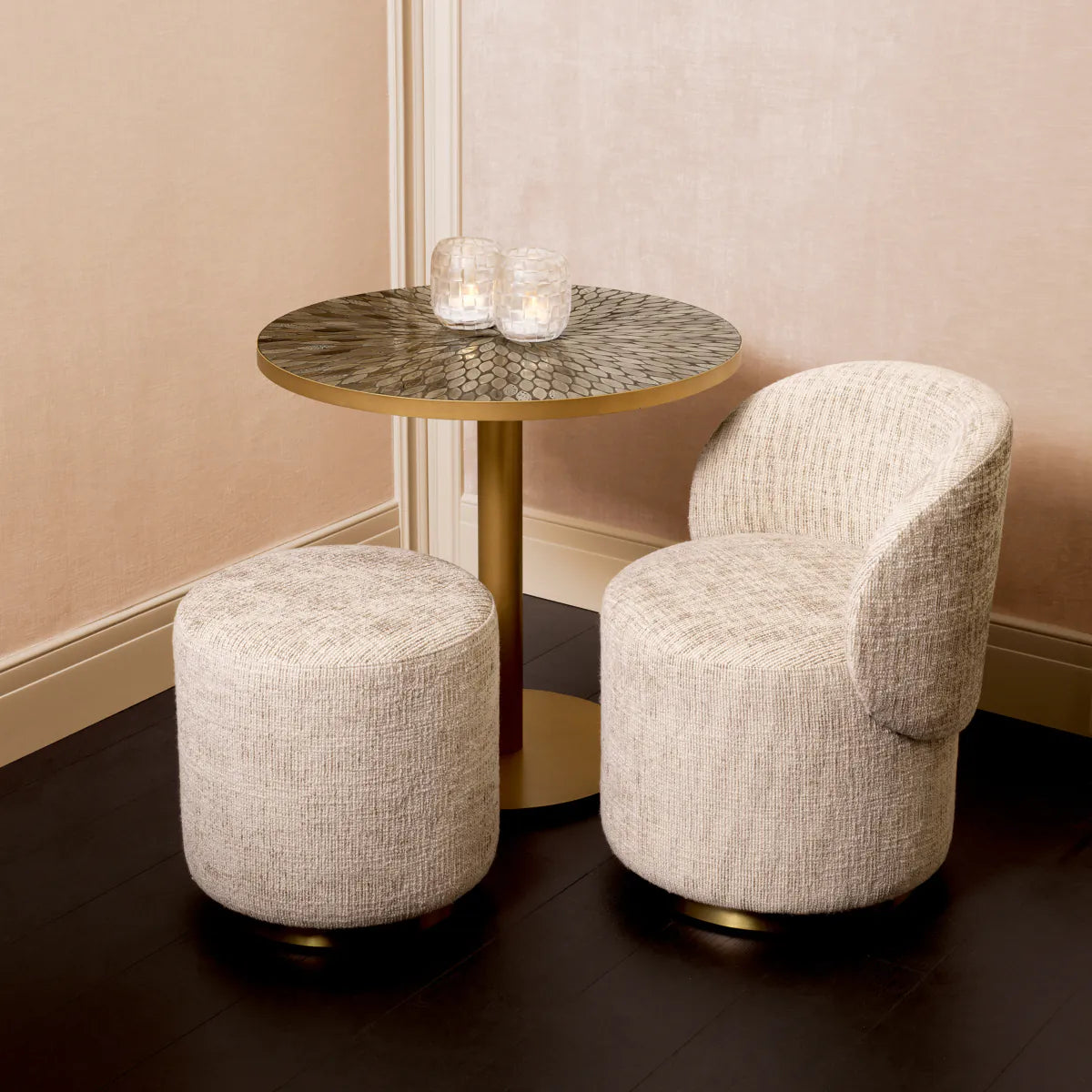 Cylindrical Dining Stool Greer | Eichholtz Miami