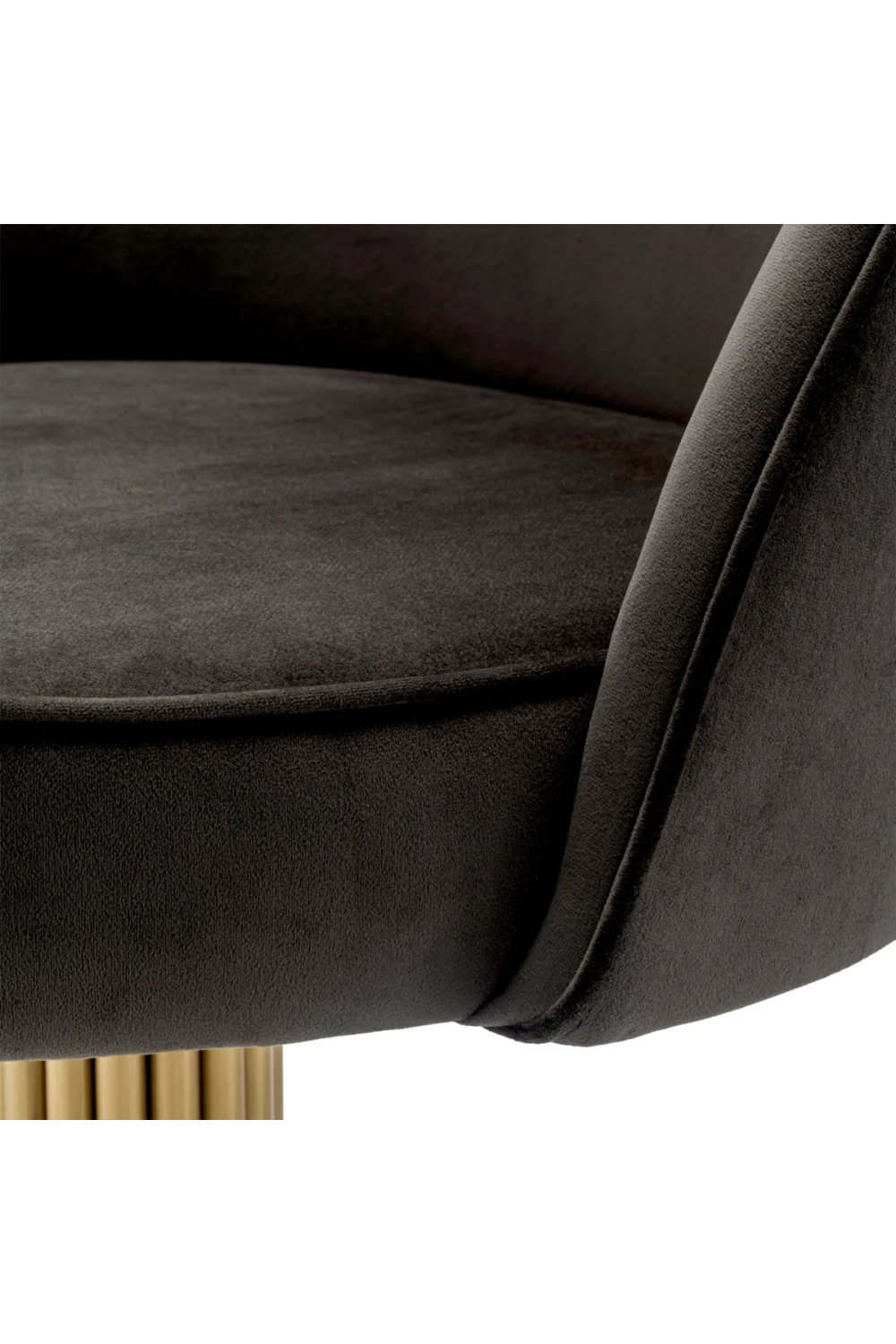 Gray Velvet Dining Chair Dorland | Eichholtz Miami