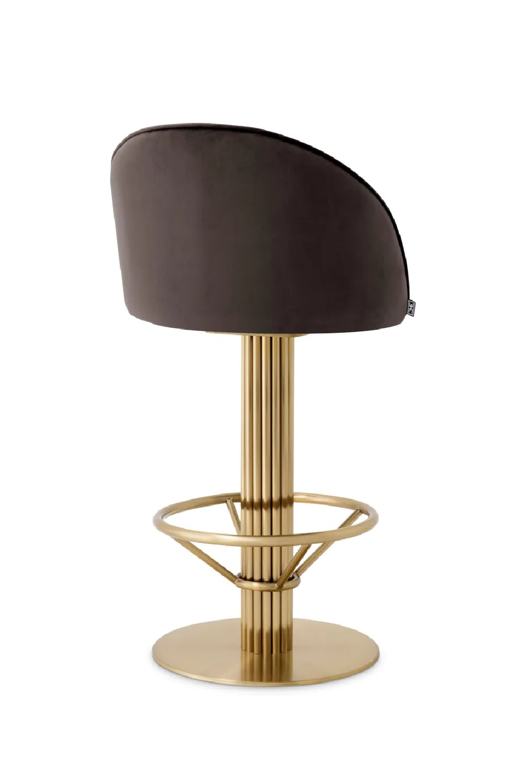 Gray Velvet Counter Stool Dorland | Eichholtz Miami