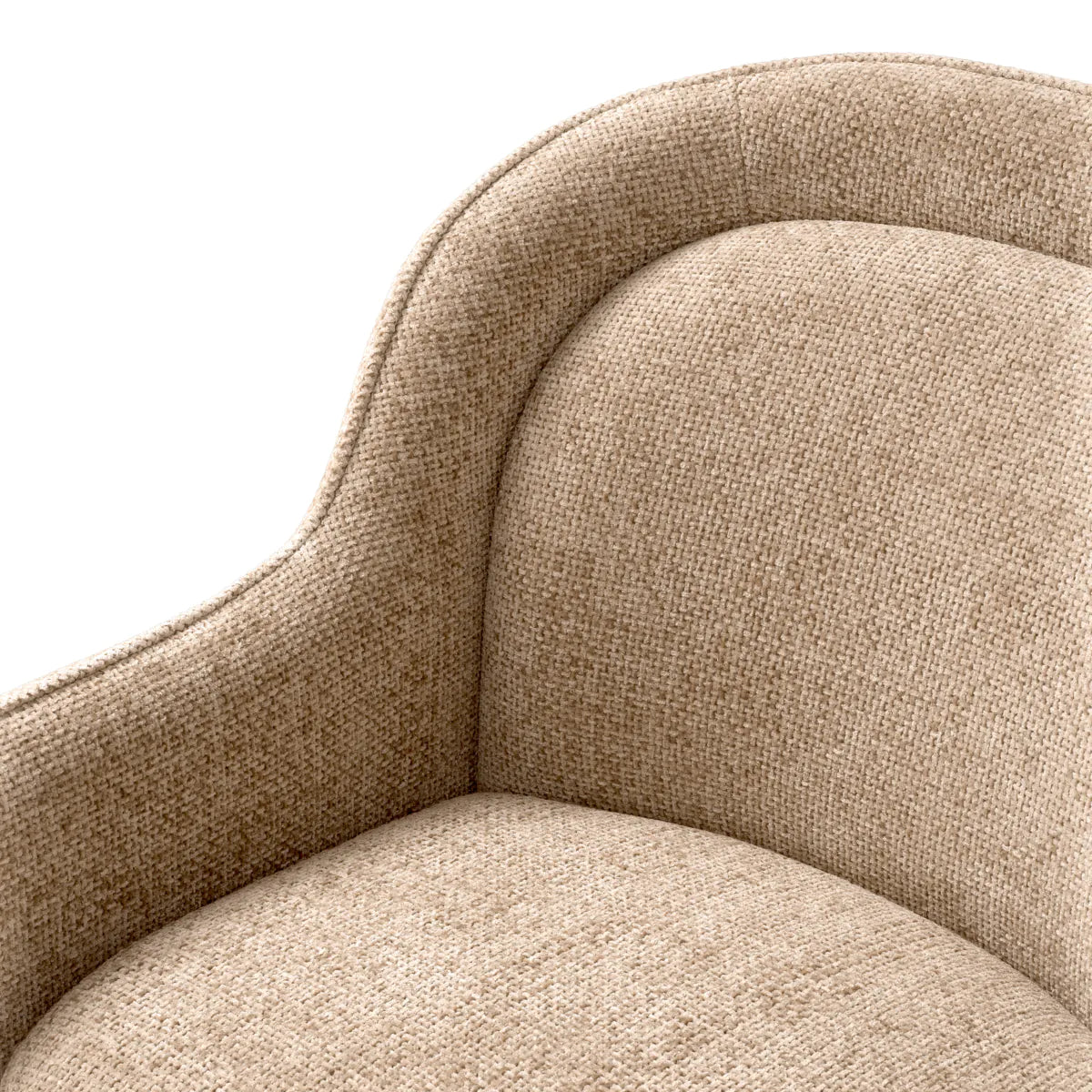 Lyssa Sand Upholstered Armchair Barrier | Eichholtz Miami