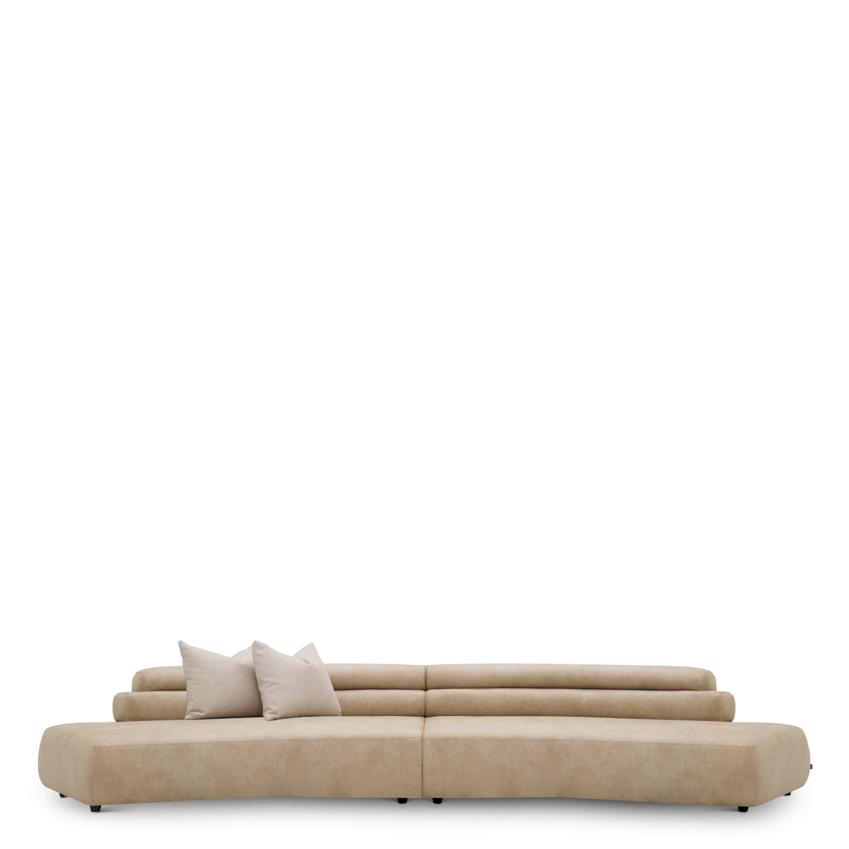Beige Faux Leather Sofa Marvella | Eichholtz Miami