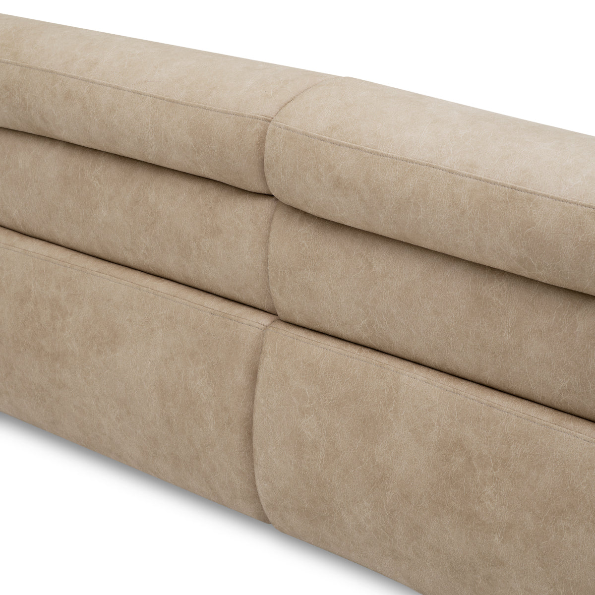 Beige Faux Leather Sofa Marvella | Eichholtz Miami