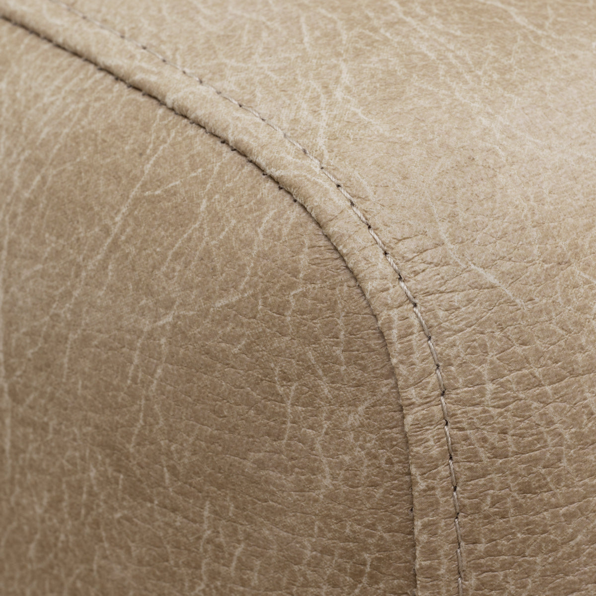 Beige Faux Leather Sofa Marvella | Eichholtz Miami