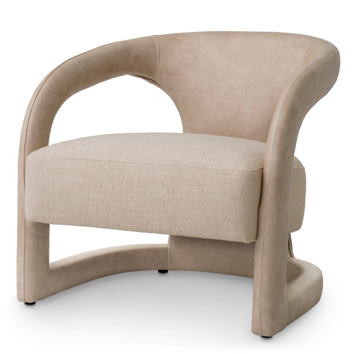 Beige Leather-Look Chair Voletta | Eichholtz Miami