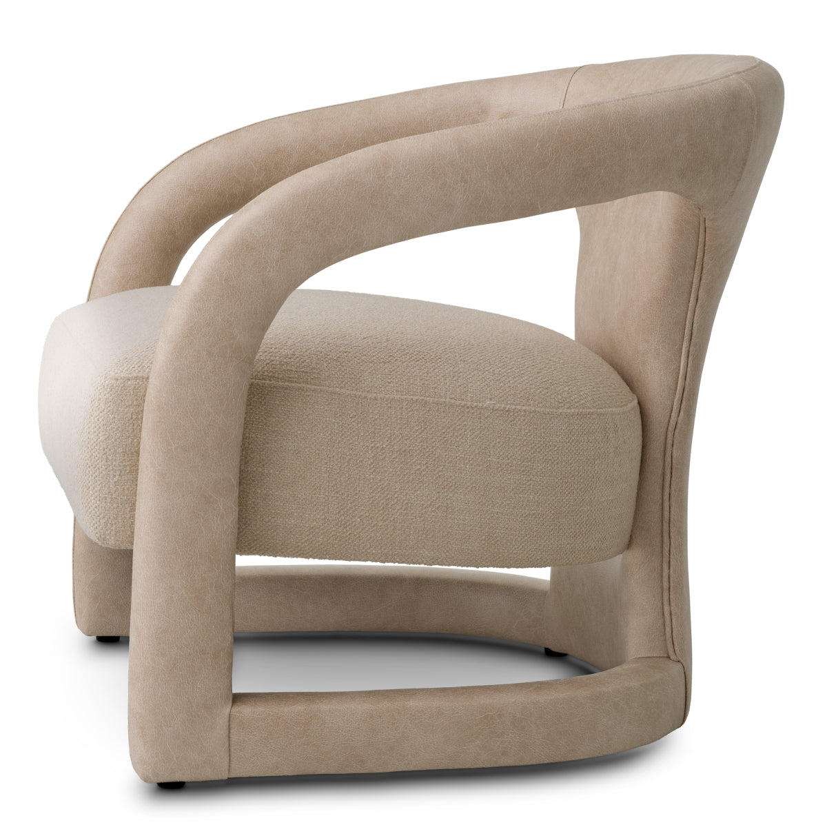 Beige Leather-Look Chair Voletta | Eichholtz Miami