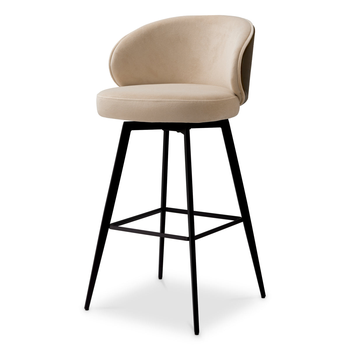 Fabric Swivel Bar Stool Camerota | Eichholtz Miami