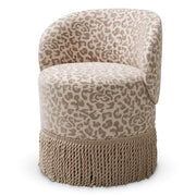 Beige Tasseled Swivel Dining Chair Greer | Eichholtz Miami