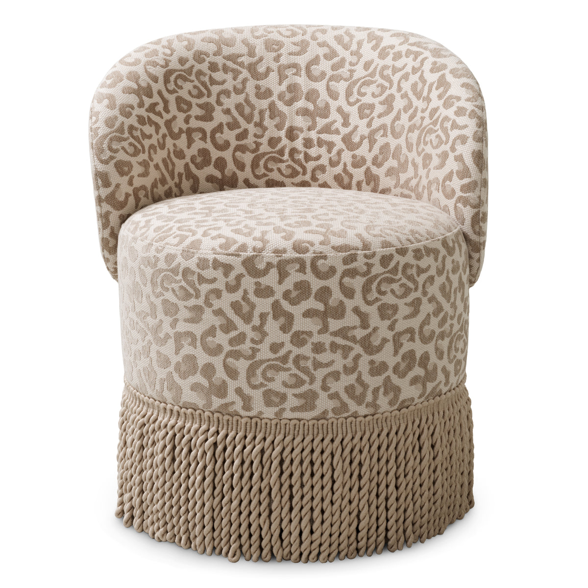 Beige Tasseled Swivel Dining Chair Greer | Eichholtz Miami
