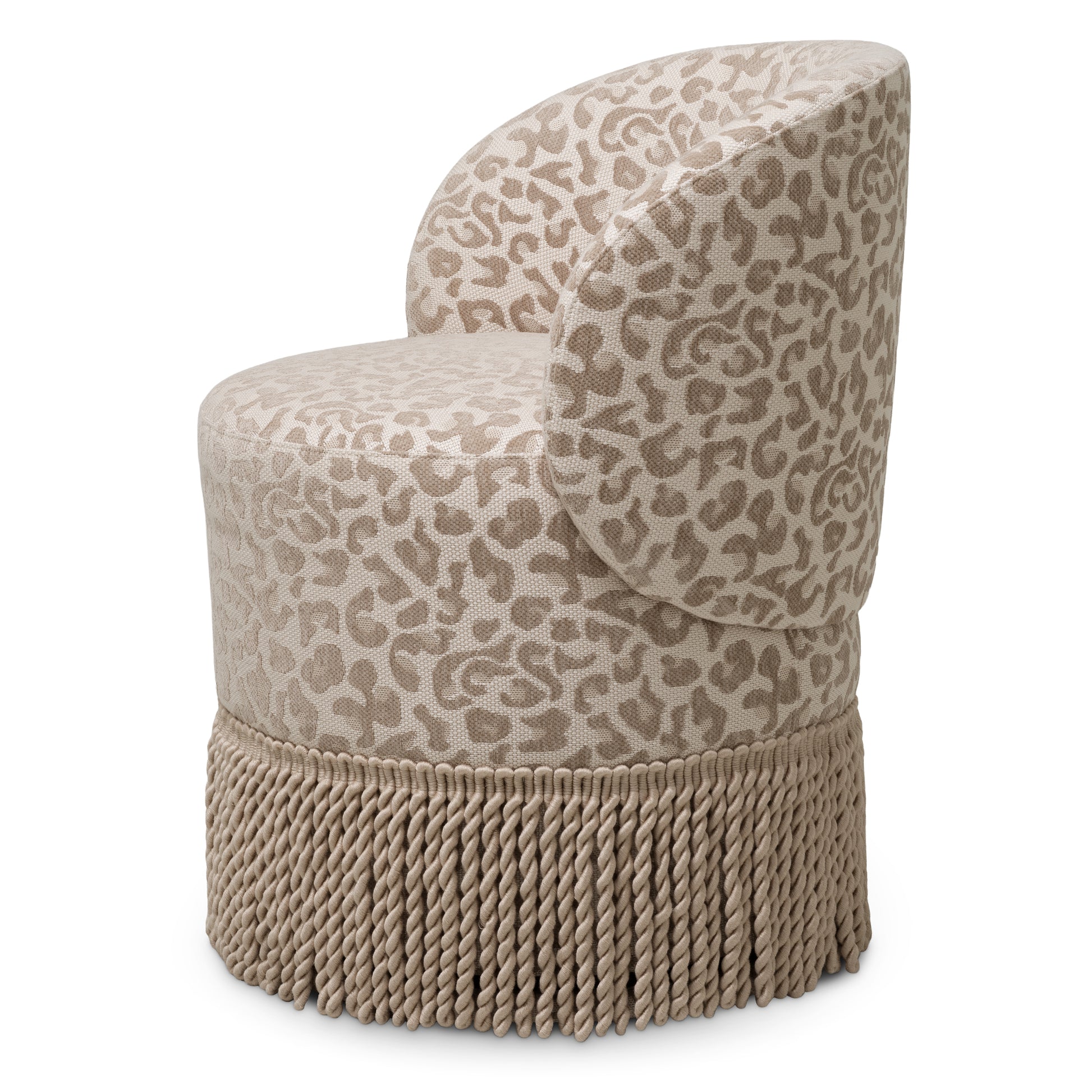 Beige Tasseled Swivel Dining Chair Greer | Eichholtz Miami