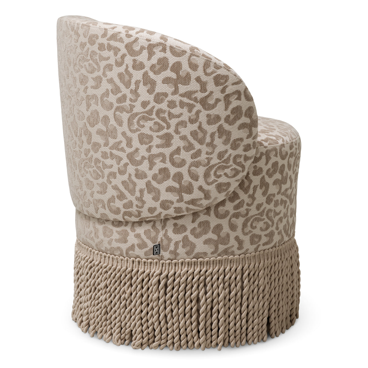 Beige Tasseled Swivel Dining Chair Greer | Eichholtz Miami
