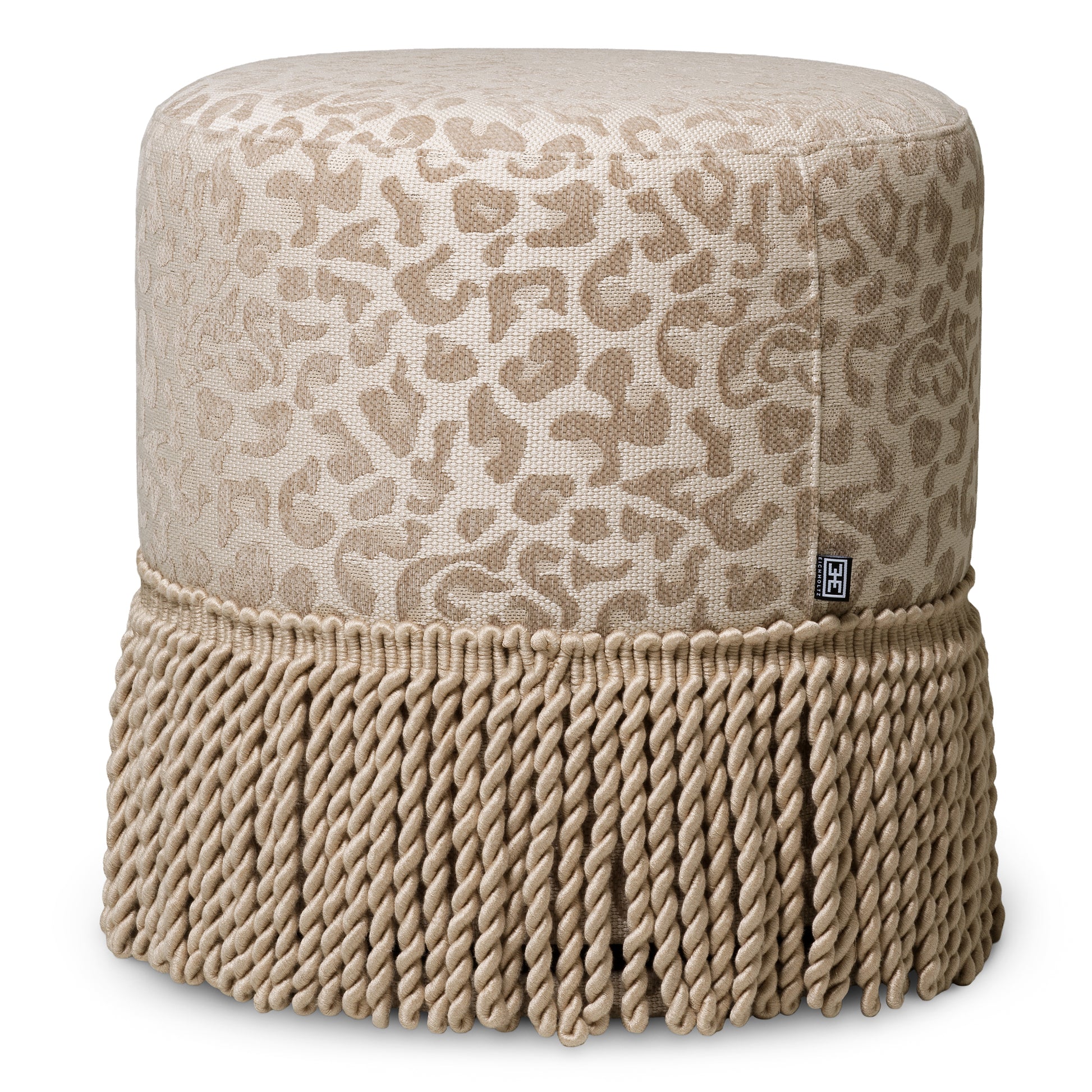 Beige Tasseled Swivel Dining Stool Greer | Eichholtz Miami