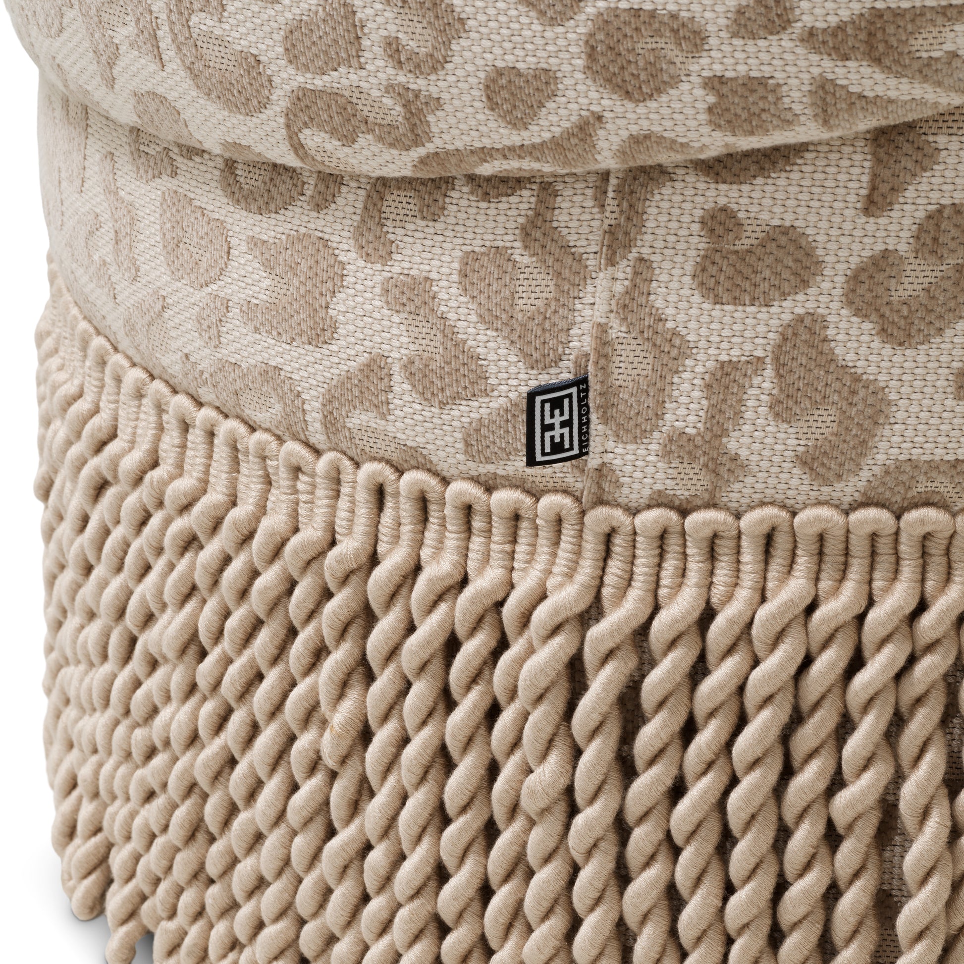 Beige Tasseled Swivel Dining Stool Greer | Eichholtz Miami