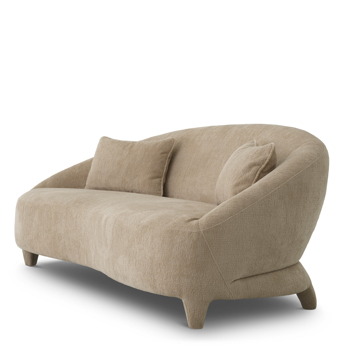 Beige Curved Sofa Avenley | Eichholtz Miami
