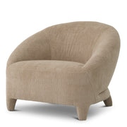 Beige Curved Lounge Chair Avenley | Eichholtz Miami