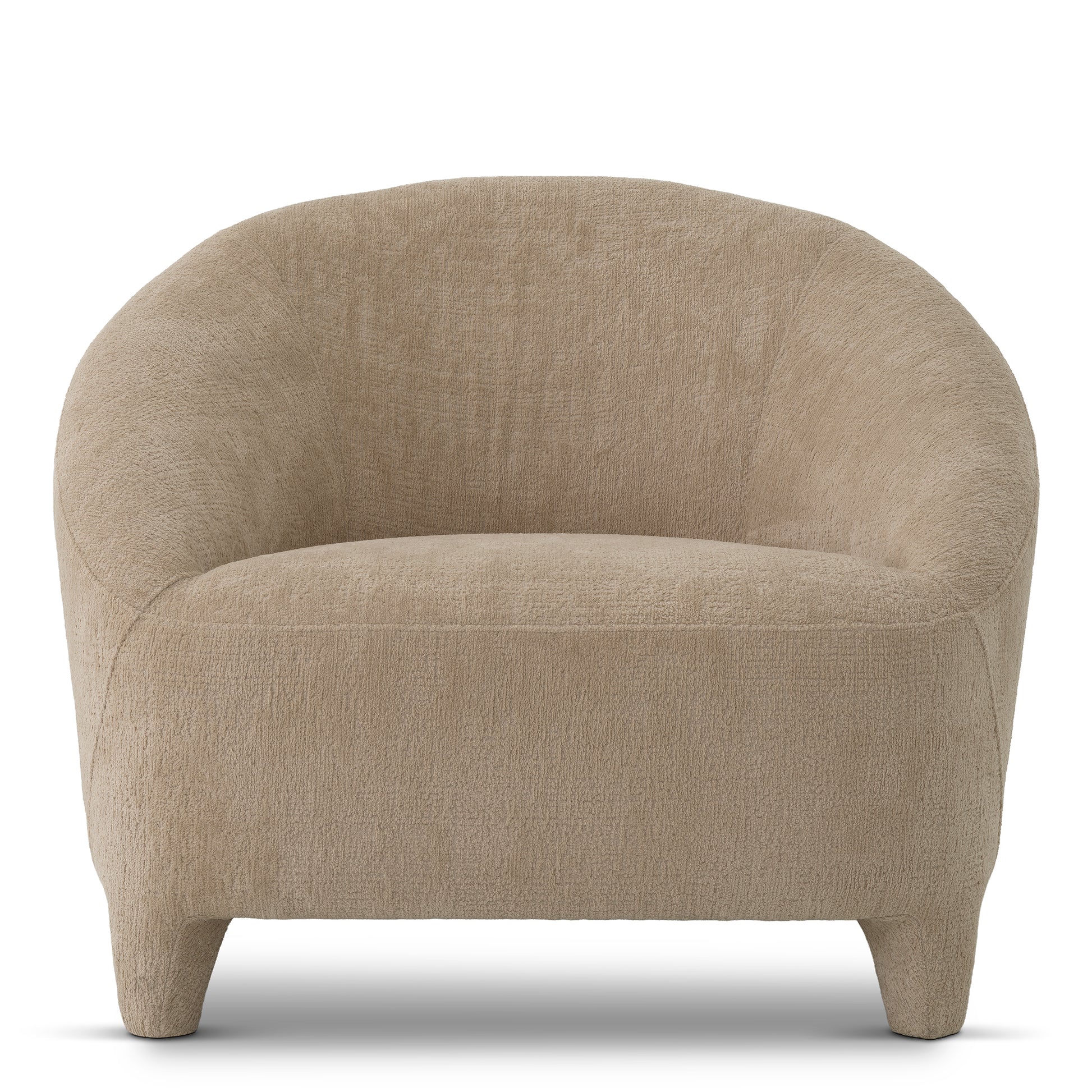 Beige Curved Lounge Chair Avenley | Eichholtz Miami