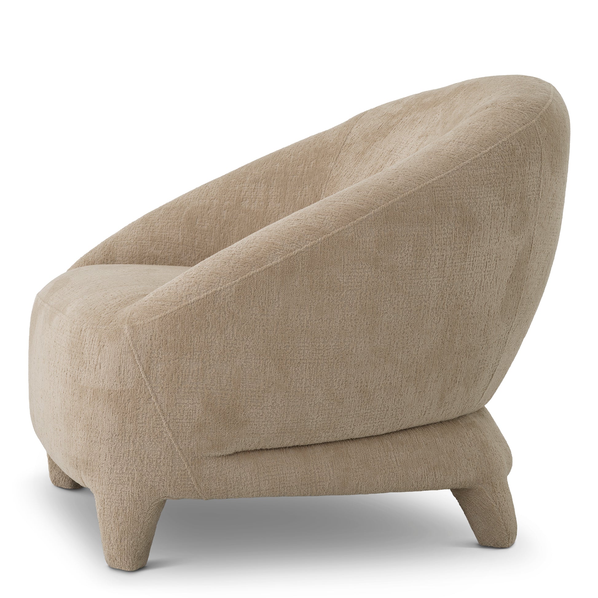Beige Curved Lounge Chair Avenley | Eichholtz Miami