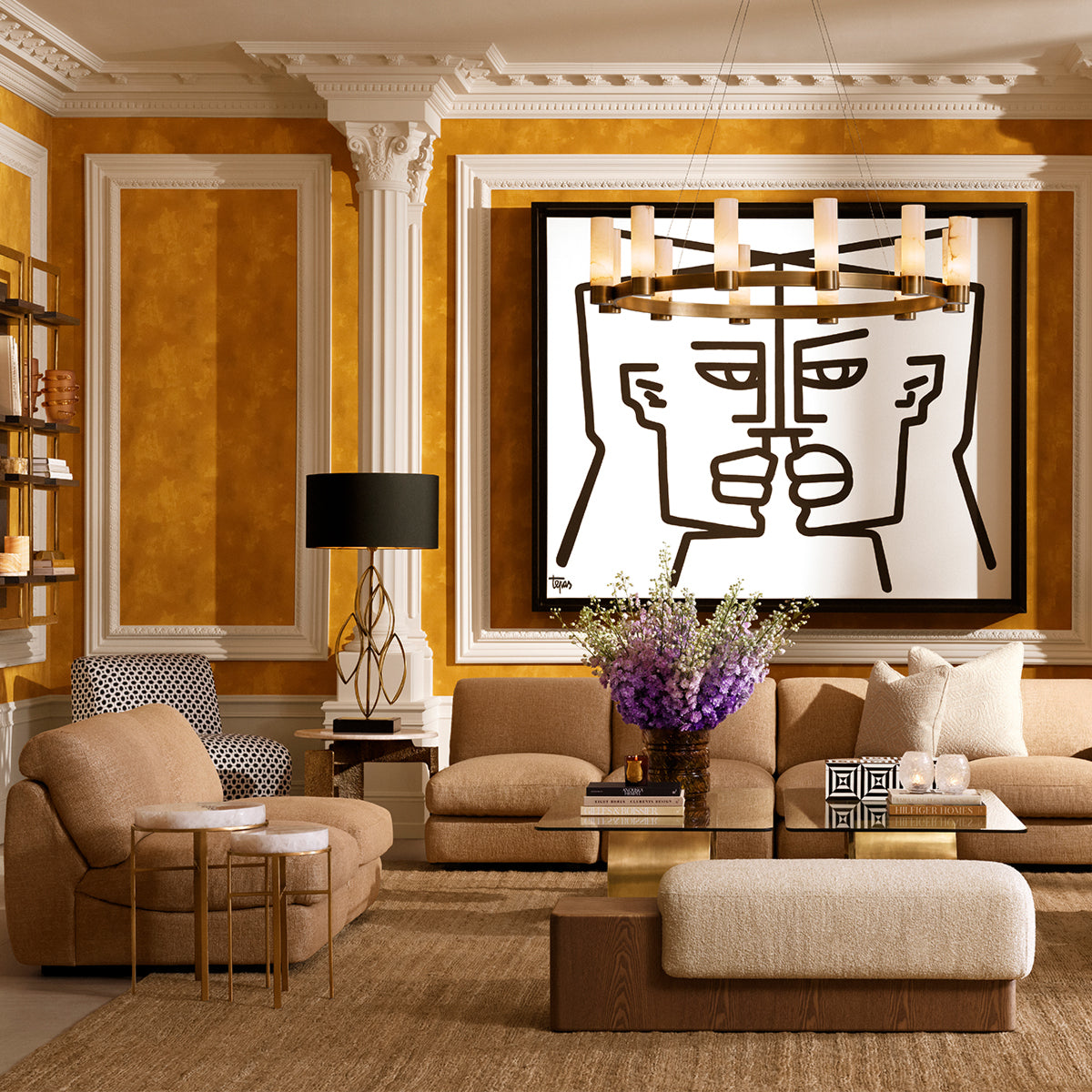 Upholstered Column Bench Colburn | Eichholtz Miami