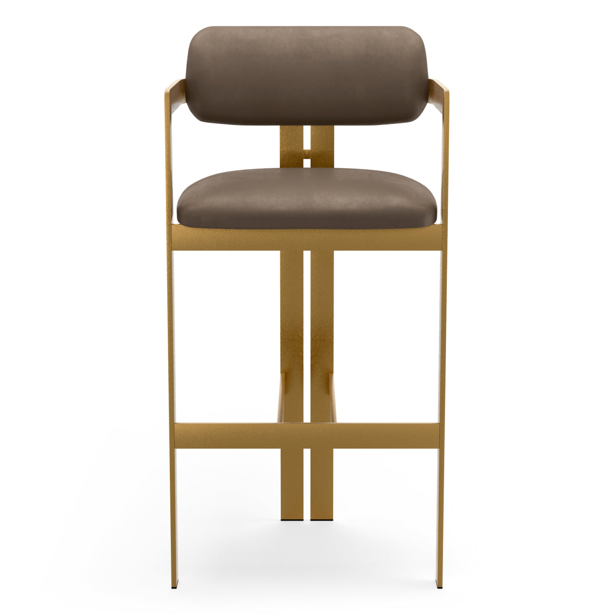 Curved Back Leather Bar Stool Donato | Eichholtz Miami