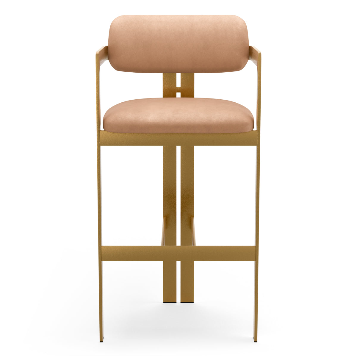 Curved Back Leather Bar Stool Donato | Eichholtz Miami