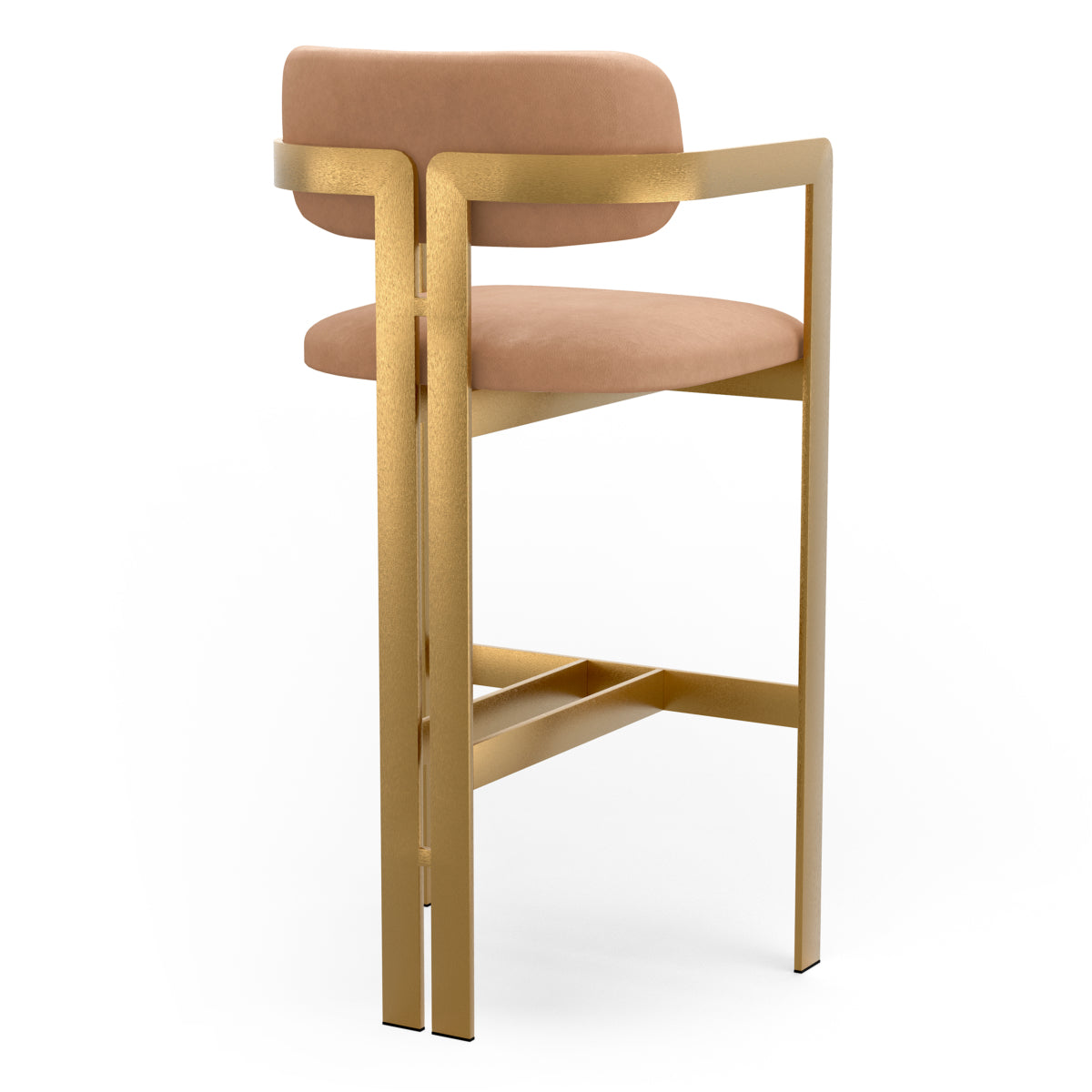Curved Back Leather Bar Stool Donato | Eichholtz Miami
