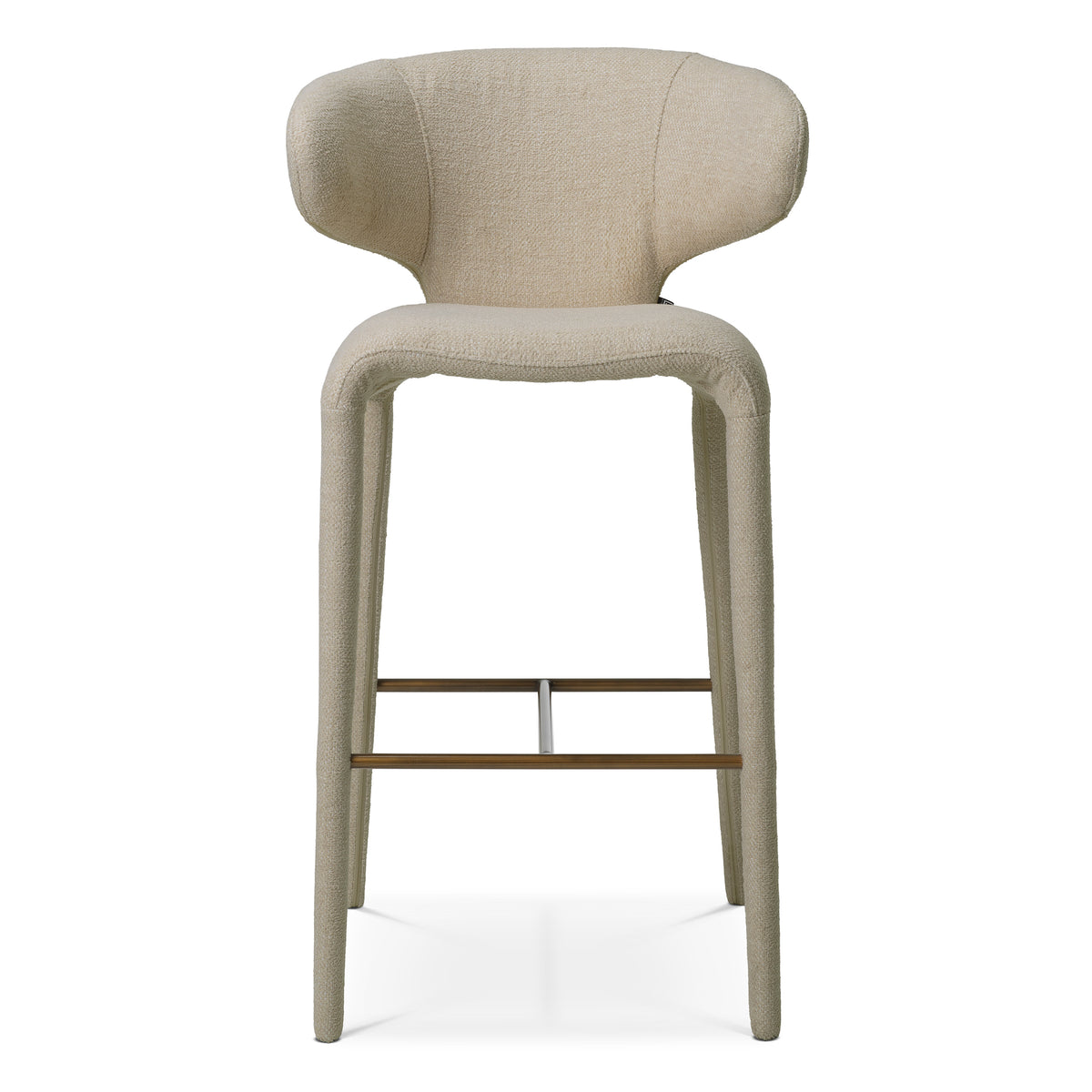 Curved-Back Upholstered Bar Stool Josephine | Eichholtz Miami