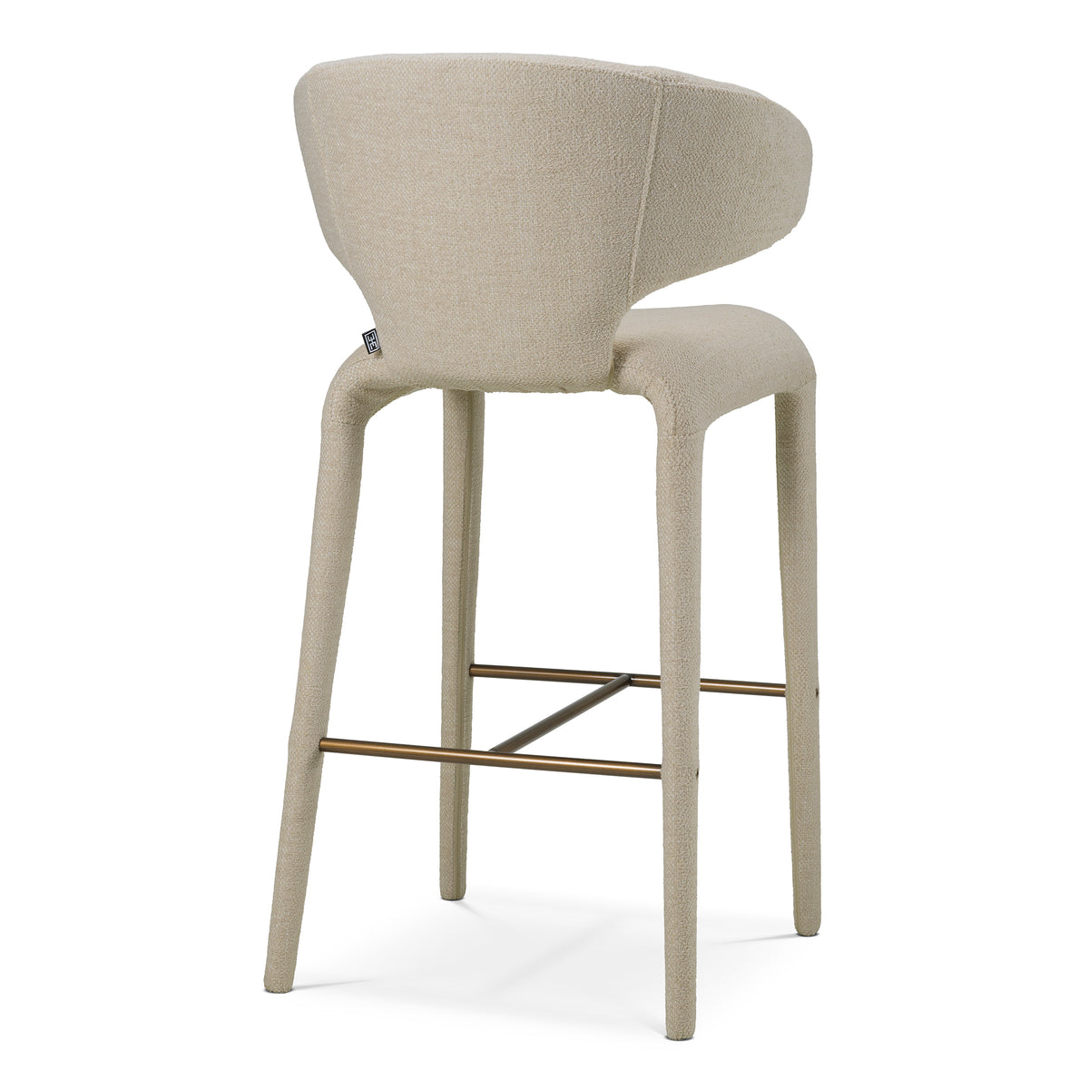 Curved-Back Upholstered Bar Stool Josephine | Eichholtz Miami