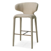 Curved-Back Upholstered Bar Stool Josephine | Eichholtz Miami