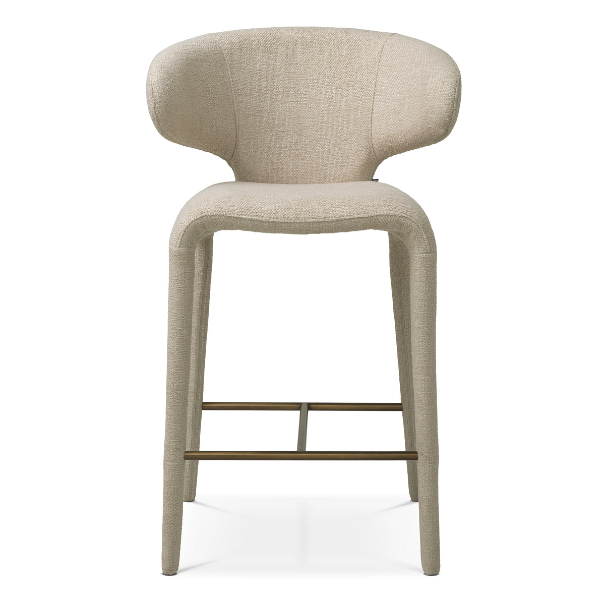 Curved-Back Upholstered Counter Stool Josephine | Eichholtz Miami