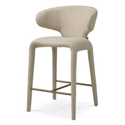 Curved-Back Upholstered Counter Stool Josephine | Eichholtz Miami