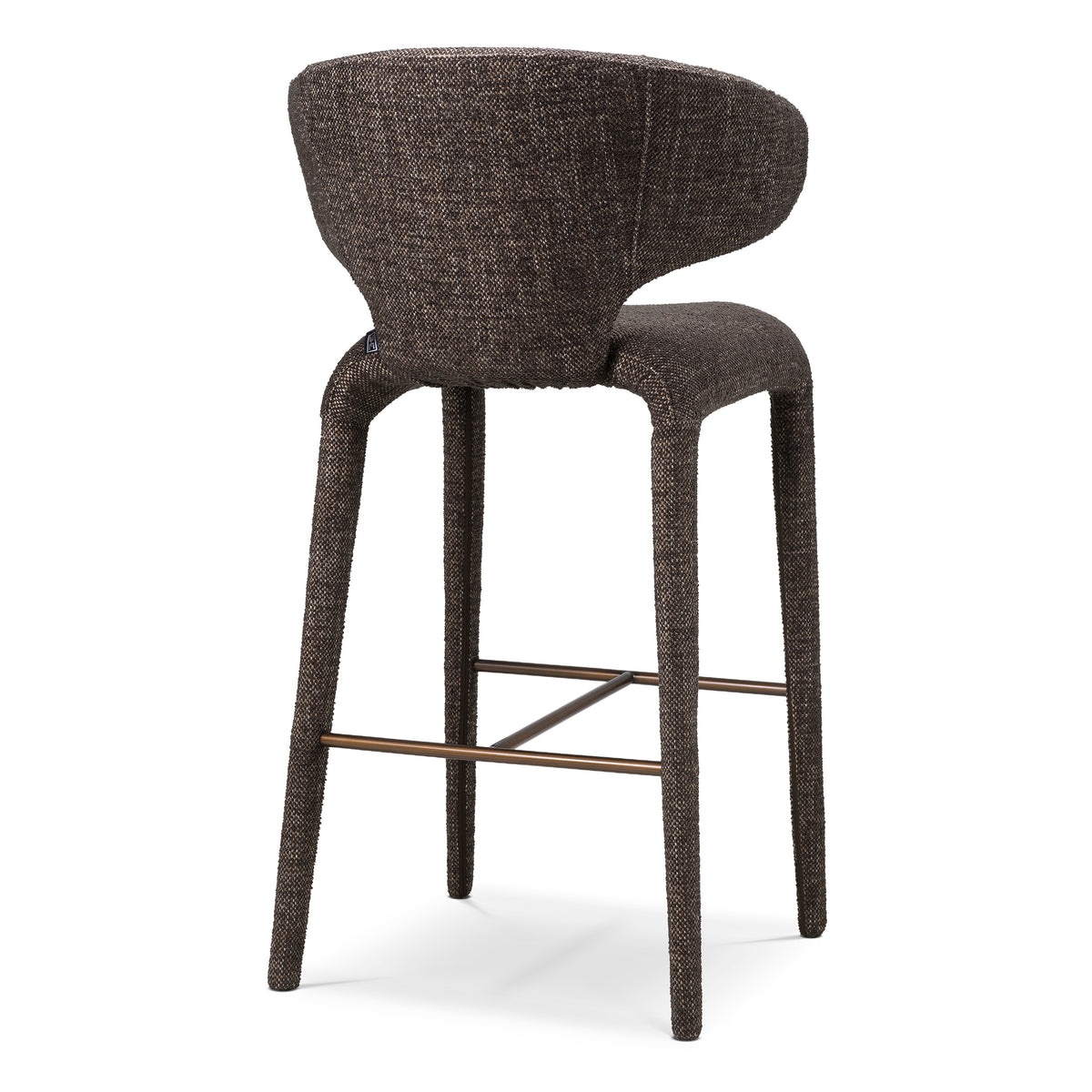 Curved-Back Upholstered Bar Stool Josephine | Eichholtz Miami
