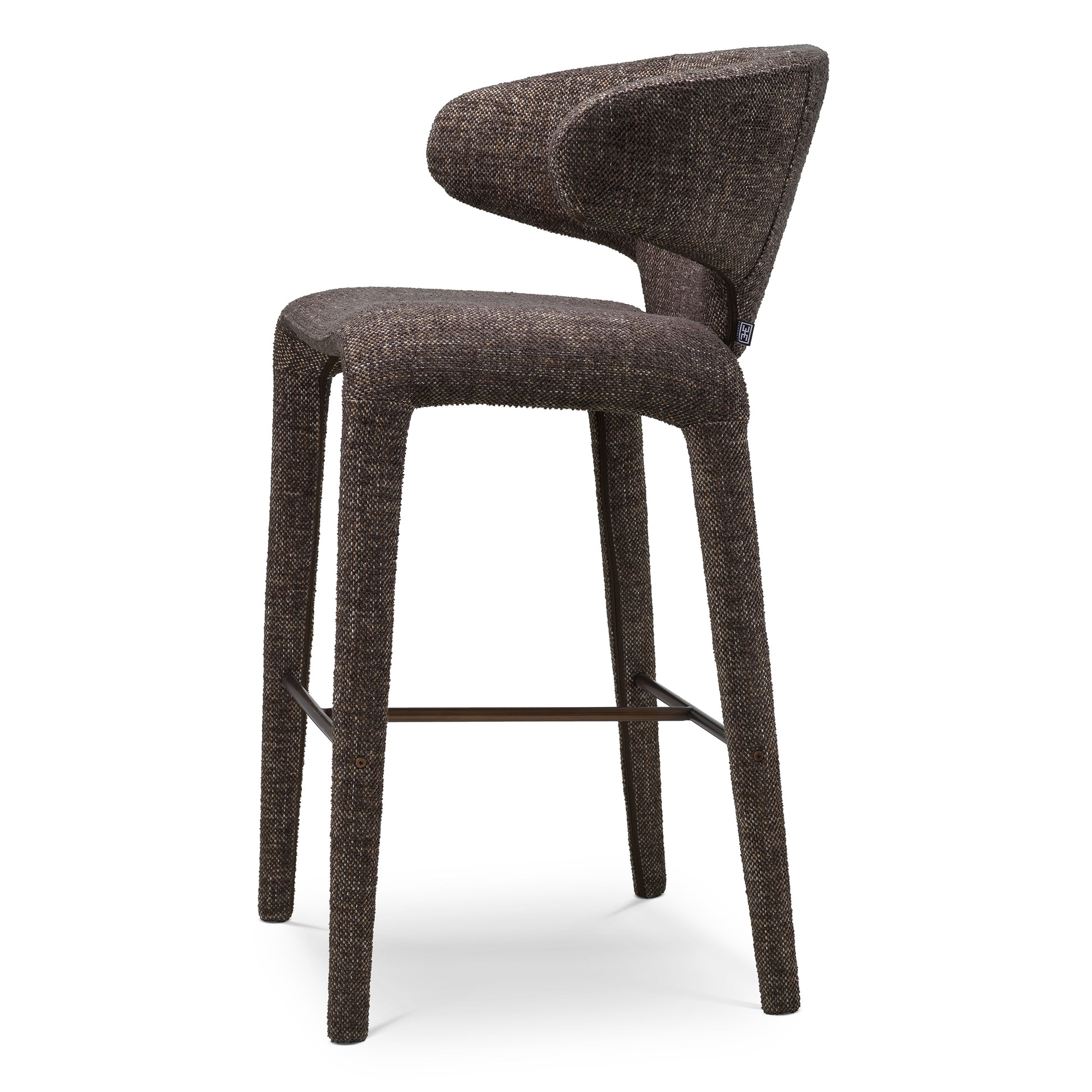 Curved-Back Upholstered Bar Stool Josephine | Eichholtz Miami